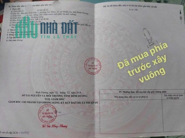 [CỰC HOT] Nhà trung tâm phường lái thiêu tành phố thuận an sổ hồng riêng chính chủ chỉ cân 1, 9 tỷ