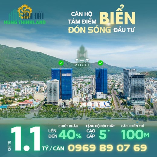 BÁN GẤP CĂN HỘ MẶT BIỂN QUY NHƠN - TẶNG LẠI FULL NỘI THẤT - GIÁ CHỈ 1.4 TỶ/CĂN