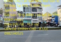 Chính Chủ Cần bán Nhà Măt tiền Vị Trí Đẹp Tại P26, Q Bình Thạnh TpHCM