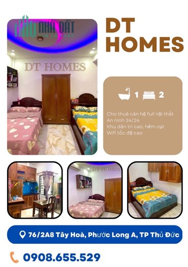 CHO THUÊ PHÒNG FULL NỘI THẤT QUẬN 09 THỦ ĐỨC