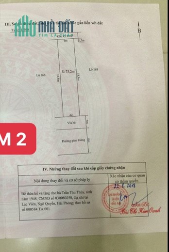 Bán gấp lô đất tái định cư Đằng Lâm 2 GIÁ 65 tr/m ngay cạnh Trường FPT