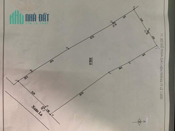 Bán 350m2 đất thổ cư GPXD Võ Chí Công Xuân La Tây Hồ nhỉnh 65 triêu/m2.