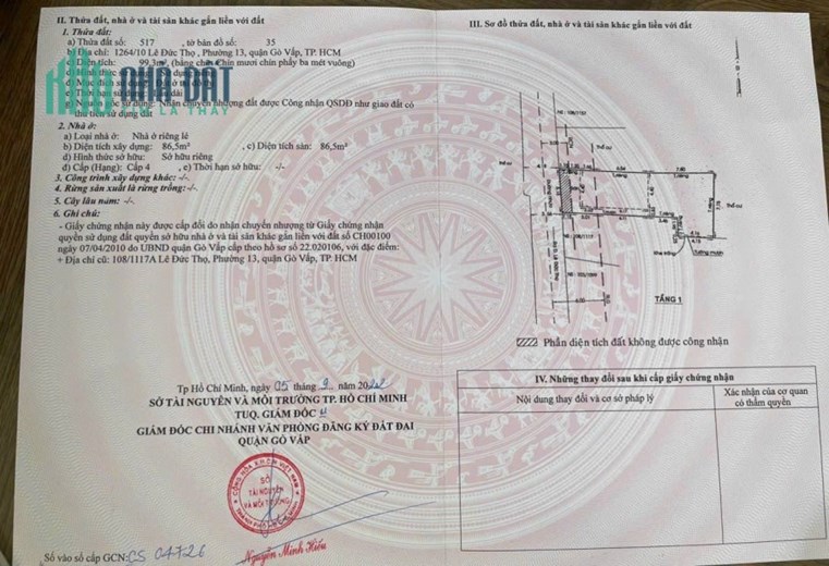 Chính chủ gui ban nhà lê đức thọ p13 gò vấp
Diện tích 5,2x18m 
Giá 6ty500 tl