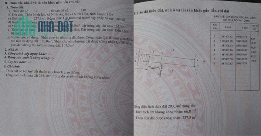 Bán đất MT QL1A chợ Lạc An, Ninh An chỉ `1,5 tỷ