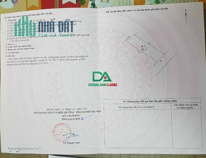 BÁN ĐẤT ĐẠI MẠCH ĐÔNG ANH GẦN KCN THĂNG LONG GIÁ CHỈ 2XTR/M
