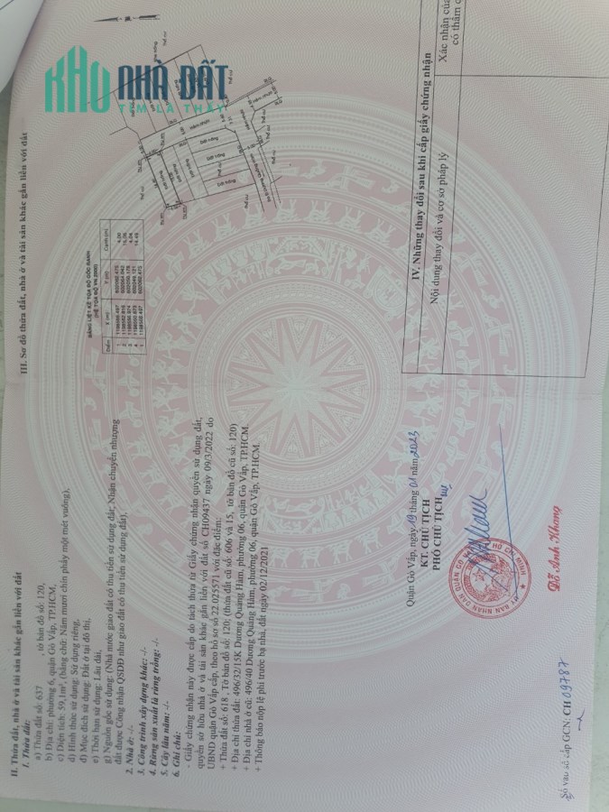 Bán đất HXH 496/ Dương Quảng Hàm, P.6, GV: 4 x 15, giá 4,85 tỷ