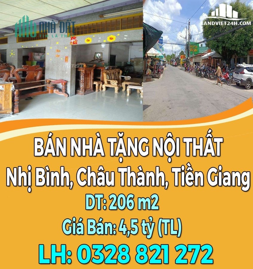 CHÍNH CHỦ CẦN BÁN NHÀ TẶNG NỘI THẤT VỊ TRÍ MẶT TIỀN.