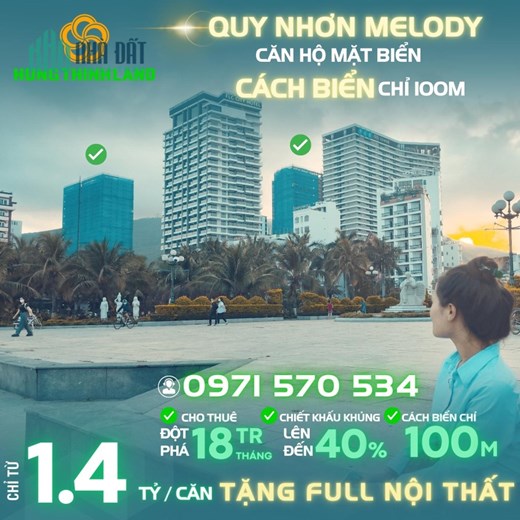 💥 KHÔNG GIAN SỐNG LÝ TƯỞNG GIỮA BIỂN XANH – CĂN HỘ QUY NHƠN MELODY SẴN SÀNG CHO VIỆC ĐẦU TƯ!