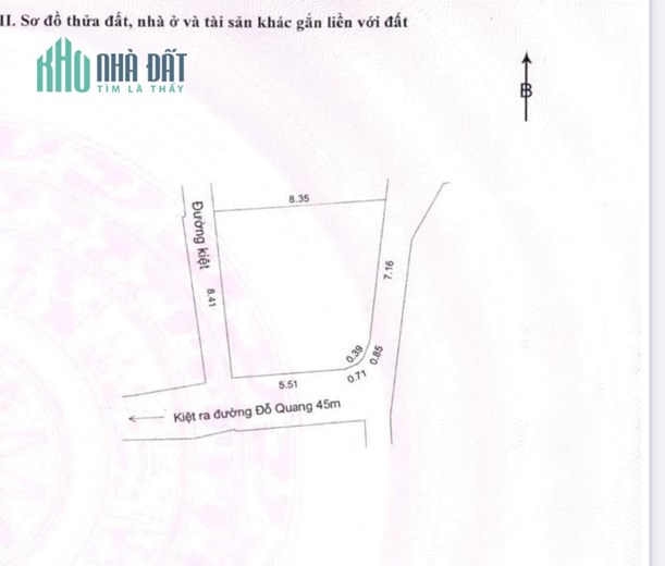 Bán lô đất siêu hiếm 3 mặt kiệt 3m Đỗ Quang, Vĩnh Trung, Thanh Khê, Đà Nẵng