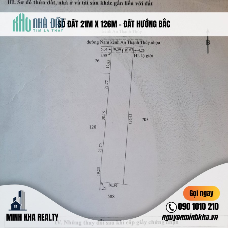 Bán 2.800m2 (21m x 126m) đất mặt tiền Gò Công Tây đường Nguyễn Thìn giá chỉ 1.5tr/m2 LH 090 1010