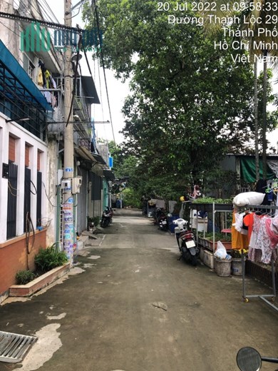 Bán 55m2 đất sổ Hồng Thạnh Lộc 29,TL,Quận 12,Hướng Nam,Xây dựng tự do