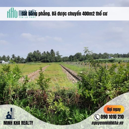 (Hiếm) Bán 4.350m2 Đất Đẹp KP3 thị trấn Vĩnh Bình có 400m2 thổ cư Giá Chỉ 1.5 triệu/m2. LH 090 1010
