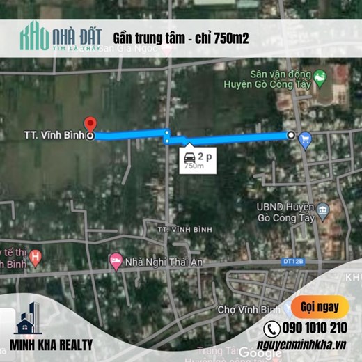 (Hiếm) Bán 4.350m2 Đất Đẹp KP3 thị trấn Vĩnh Bình có 400m2 thổ cư Giá Chỉ 1.5 triệu/m2. LH 090 1010
