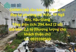 CHÍNH CHỦ cần bán cặp nền vị trí đẹp tại phường Lái Hiểu, TP Ngã Bảy, Hậu Giang