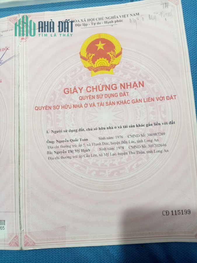 CẦN BÁN NHANH Lô Đất Vị Trí Đẹp Tại Thủ Thừa, Long An