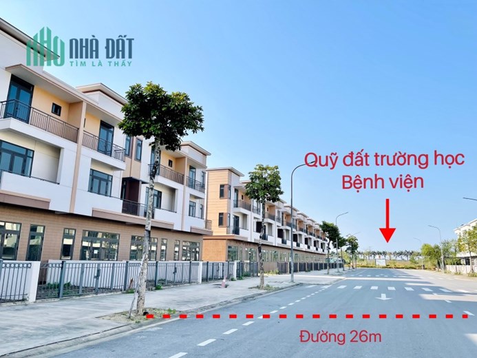 Sở hữu nhà phố trục 26m chỉ 7 tỷ 3xx đã có sổ hồng khu Centa VSIP