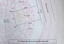 Bán đất Biệt Thự cực đẹp diện tích 144m MT 9 m, đường 12m GIÁ 58 tr/m ngay Thành Tô - Hải An