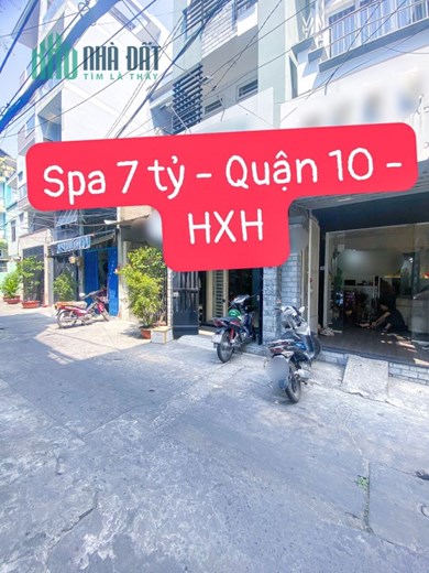 QUẬN 10   HẺM 8M THÔNG 4TẦNG  7TỶ   KD SPA THU NHẬP 100TR/THÁNG