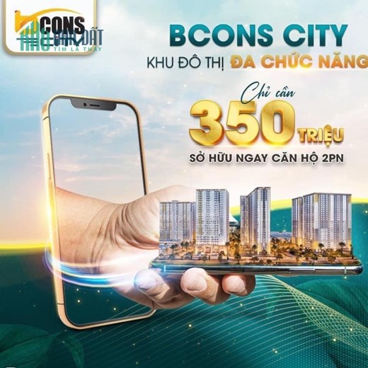 Căn Hộ Bcons Dĩ An chỉ 350 triệu, trả góp không lãi suất 24 tháng