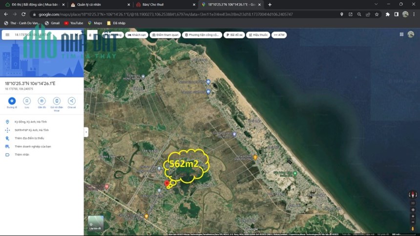 Thanh lý đất xã Kỳ Đồng, huyện Kỳ Anh, Hà Tĩnh - 562m2, 13m mặt tiền, đường ô tô tránh, miễn TG