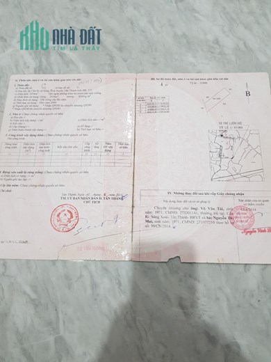CẦN BÁN NHANH Lô Đất Vị Trí Siêu Đẹp tại Thị Xã Phú Mỹ, BRVT