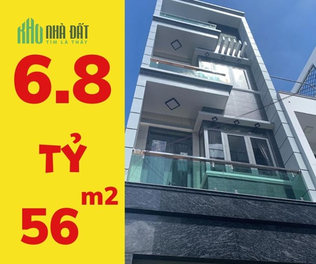Bán Nhà Đẹp HXH Huỳnh Tấn Phát, 56m2, 4 tầng, 4m x 14m, Giá 6.8 Tỷ, Phú Thuận Quận 7
