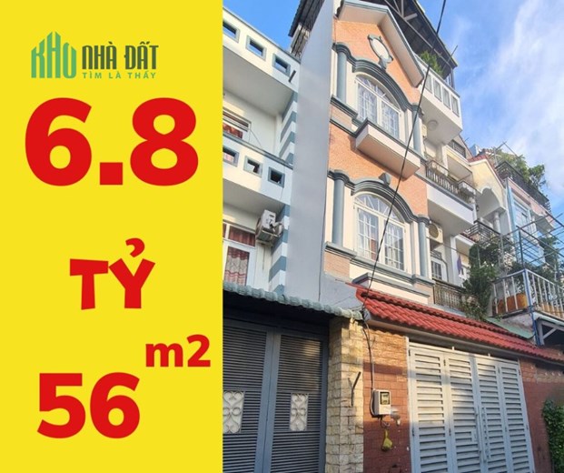 Bán Nhà HXH Huỳnh Tấn Phát, 56m2, 4 tầng, 4.5m x 12.5m, Giá 6.85 Tỷ, Tân Thuận Đông Quận 7