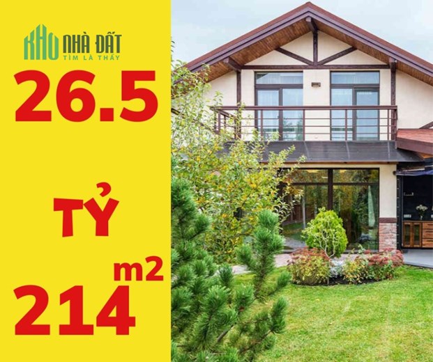 Biệt Thự Tuyệt Đẹp Him Lam Q7, 214m2, 2 tầng, ngang 10m, Giá 26.5 Tỷ, sân vườn thoáng mát