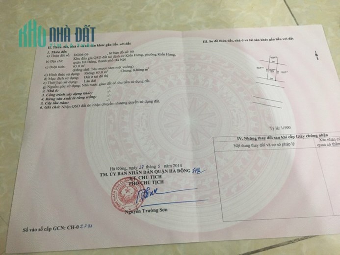 Bán nhà  DG06-09 khu đấu giá tái định cư thu nhập thấp MẬU LƯƠNG, KIẾN HƯNG, HÀ ĐÔNG, HÀ NỘI