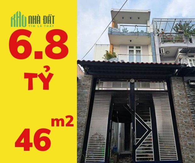 Nhà HXH Lê Văn Lương, 46m2, 4 tầng, 4m x 12m, Giá 6.8 Tỷ, Tân Kiểng Quận 7, nở hậu tài lộc