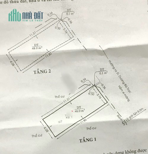 Nhà hẻm xe tải 4x12m Dương Bá Trạc P1 Q8 giá 7.2 tỷ