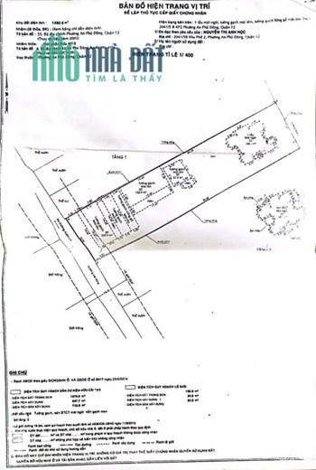 Bán đất tặng Biệt Thự + 2 cái nhà + 2 dãy phòng trọ PHƯỜNG An Phú Đông Q.12, 1481m2, Ngan 18m dài