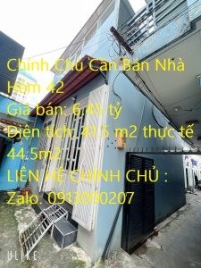Chính Chủ Cần Bán Nhà Hẻm 42
