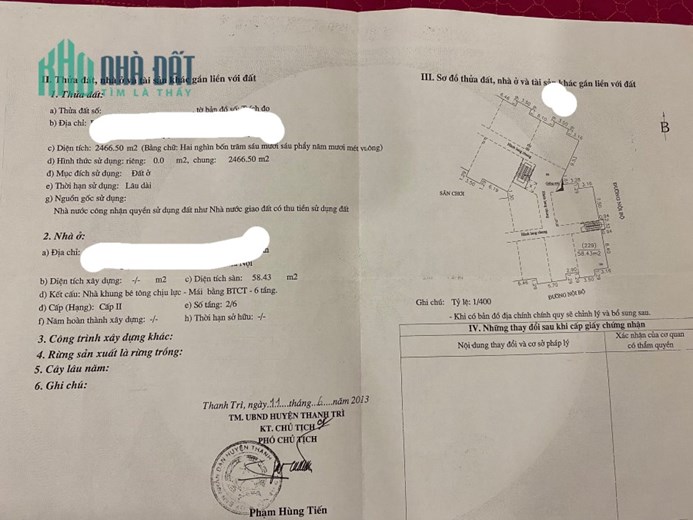 1tỷ 3 chung cư 2 ngủ,lô góc ~60m tại Thanh Trì - Hà Nội.Sở hữu lâu dài.LH:0963007835