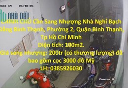 CHÍNH CHỦ Cần Sang Nhượng Nhà Nghỉ Mặt Tiền Đường Quận Bình Thạnh, Gần Chợ Bà Chiểu