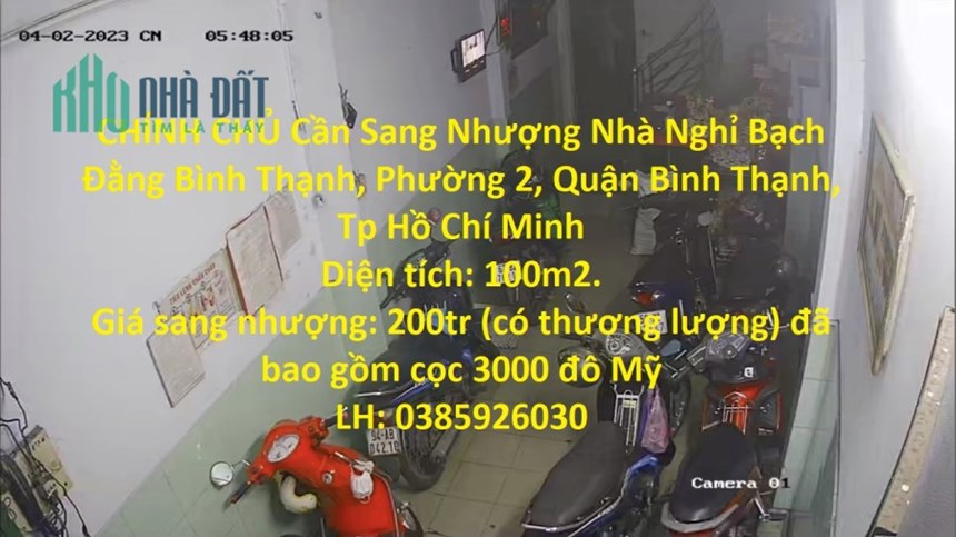 CHÍNH CHỦ Cần Sang Nhượng Nhà Nghỉ Mặt Tiền Đường Quận Bình Thạnh, Gần Chợ Bà Chiểu