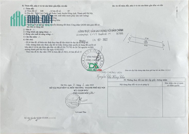 Bán 110.8m đất bìa làng Lực Canh Xuân Canh Đông Anh cạnh dự án Vinhomes Cổ Loa