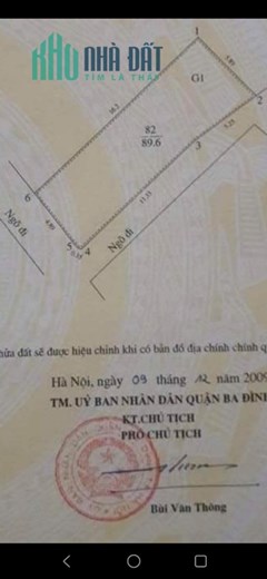 Bán nhà 90m2 Phúc Xá, Ba Đình, 2 thoáng, 7m ô tô tránh vỉa hè. Mặt tiền 5.3m, 6.5 tỷ