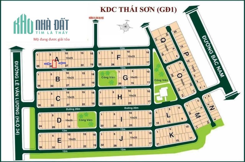 Tôi cần bán gấp nền đất BT Thái Sơn 1, sổ sẵn, 55tr/m2 xây dựng liền. LH 0902 534 990 Đức