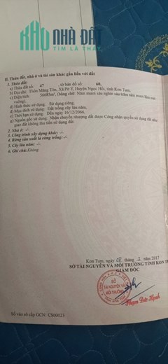 BÁN 10 hecta đất cao su tại xã Bờ Y Vang, Huyện Ngọc Hồi , tỉnh Kontum