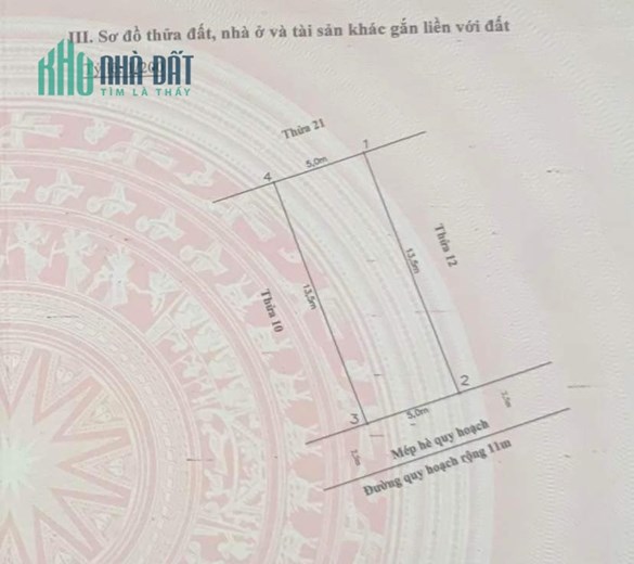 Bán cực gấp lô đất số 11 Tái Định Cư Cây Đa diện tích 67.5m GIÁ 72.5 tr vị trí cực đẹp