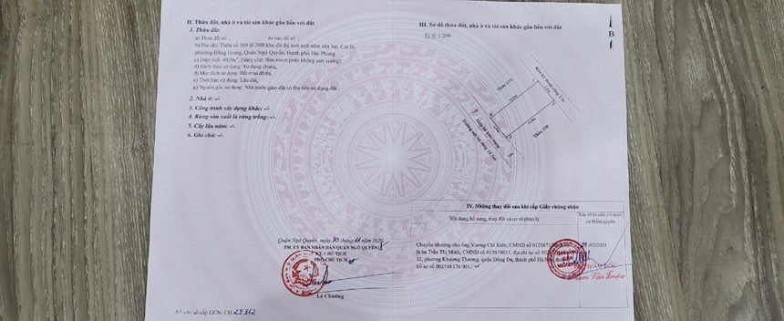CHÍNH CHỦ CẦN BÁN GẤP LÔ ĐẤT TẠI HẢI PHÒNG