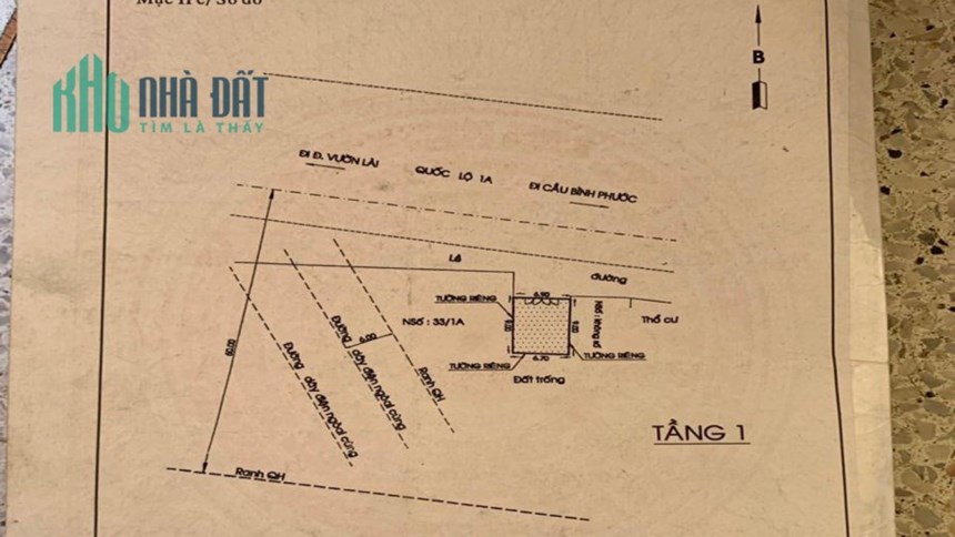 Bán nhà MT Quốc Lộ 1 P.An Phú Đông QUẬN 12, 61m2, Ngan 7m dài 9m, Chỉ cần 2.8 tỷ