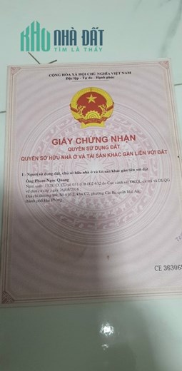 Chính chủ cần bán  nhà  2 t ầng ở phường Dư Hàng  Kênh, quận Lê Chân , thành phố Hải Phòng