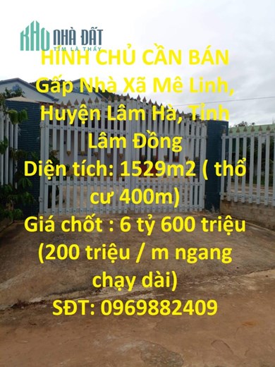 CHÍNH CHỦ CẦN BÁN Gấp Nhà Xã Mê Linh, Huyện Lâm Hà, Tỉnh Lâm Đồng