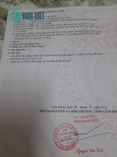 CHÍNH CHỦ CẦN BÁN Gấp Nhà Xã Mê Linh, Huyện Lâm Hà, Tỉnh Lâm Đồng