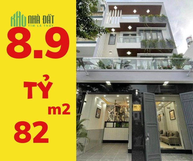 PHỐ LIỀN KỀ - MỚI HIỆN ĐẠI, KDC Green Riverside, 82m2, 4 tầng, 6.6m x 12.5m, Giá 8.9 Tỷ, đẹp lung