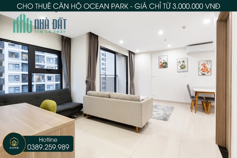 CHO THUÊ NHÀ VINHOMES OCEAN PARK RẺ NHẤT THỊ TRƯỜNG TỪ 4 TRIỆU, CAM KẾT DV VẬN HÀNH 24/7