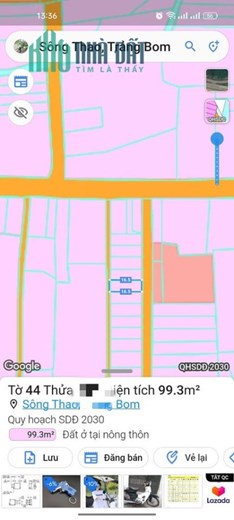 Chủ bán lô đất ngã 3 Sông Thao -Trảng Bom 1.2 tỷ full thổ ,sổ hồng riêng.