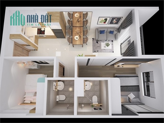 CÁCH THÀNH PHỐ 3KM CĂN HỘ 2PN 2WC CHỈ 1T6
THANH TOÁN 320tr ĐẾN KHI NHẬN NHÀ